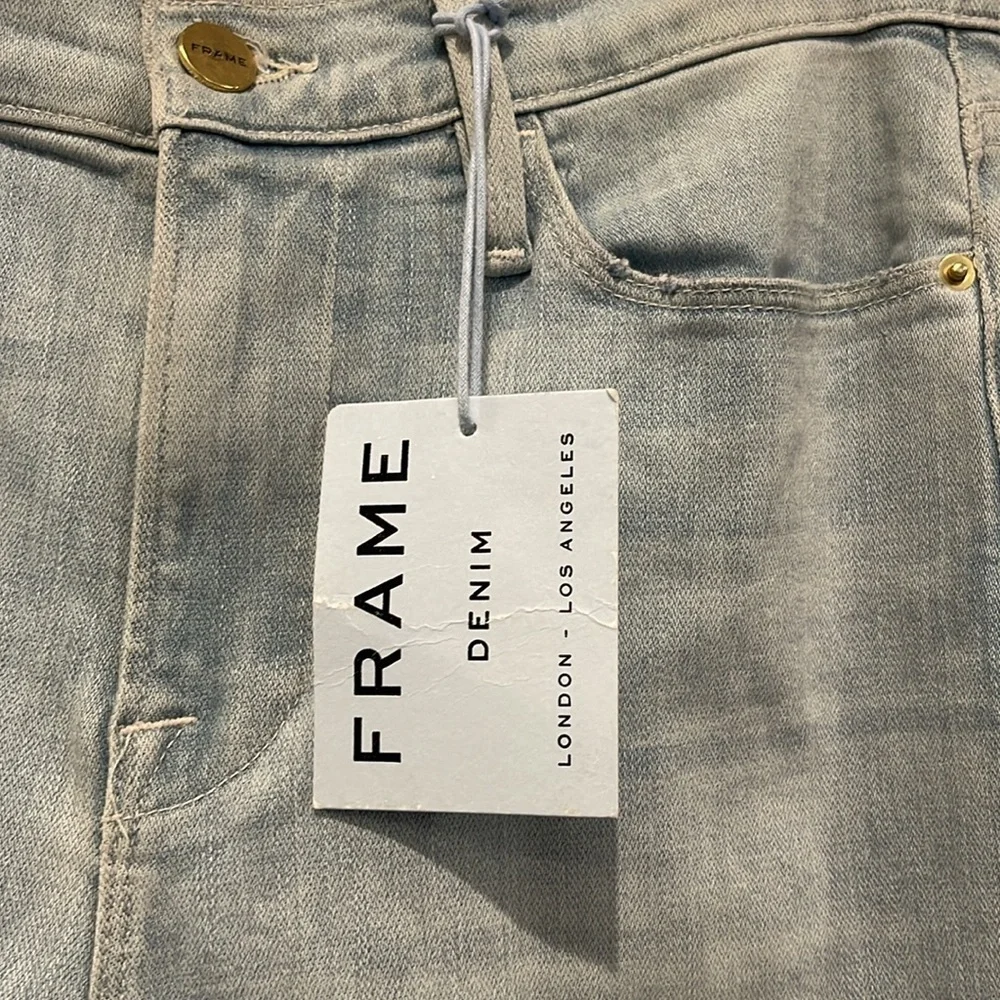 Frame Le High Distressed Skinny Jeans.
